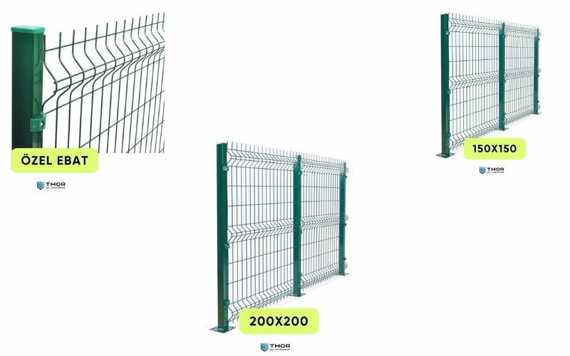 örnek panel çit ürünleri ölçüleri